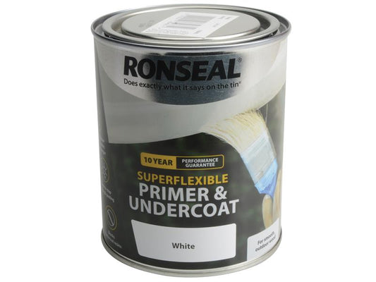 Ronseal Superflexible Primer & Undercoat White 750ml RSLEWPWHI750