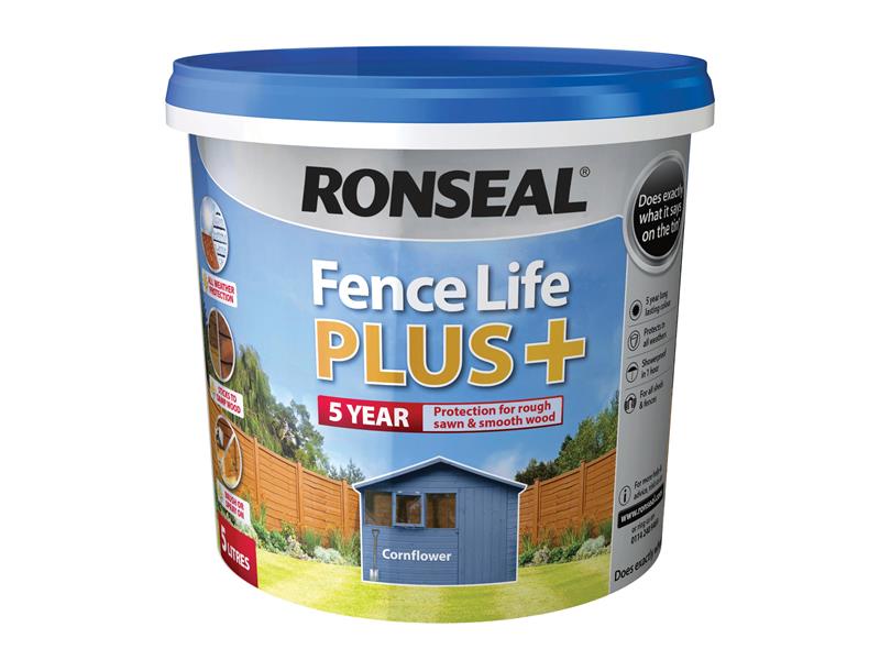 Ronseal Fence Life Plus+ Cornflower 5 litre RSLFLPPCF5L