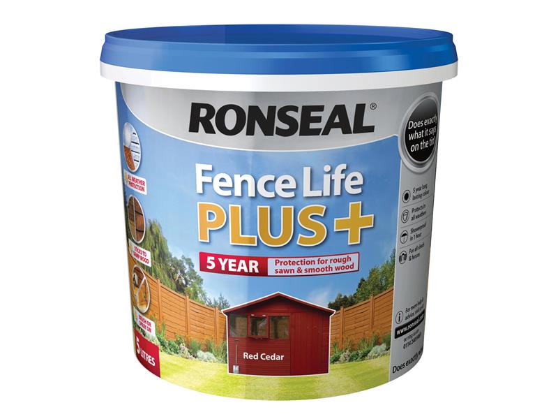 Ronseal Fence Life Plus+ Red Cedar 5 litre RSLFLPPRC5L