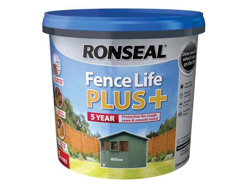Ronseal Fence Life Plus+ Willow 5 litre RSLFLPPW5L