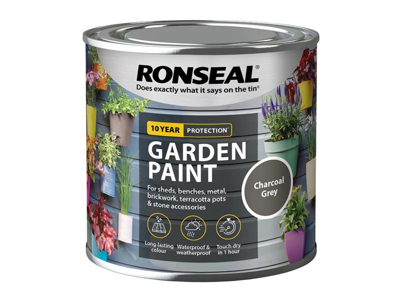 Ronseal Garden Paint Charcoal Grey 250ml RSLGPCG250