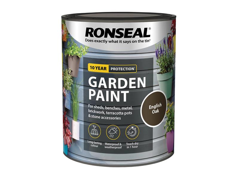 Ronseal Garden Paint English Oak 750ml RSLGPEO750