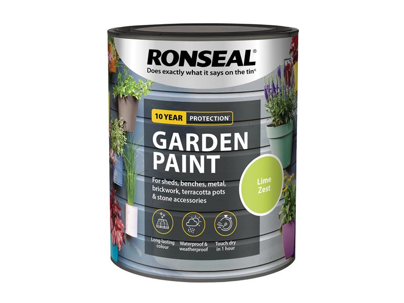 Ronseal Garden Paint Lime Zest 750ml RSLGPLZ750