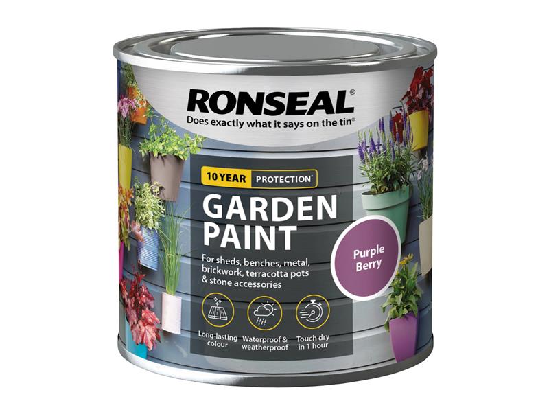 Ronseal Garden Paint Purple Berry 250ml RSLGPPB250