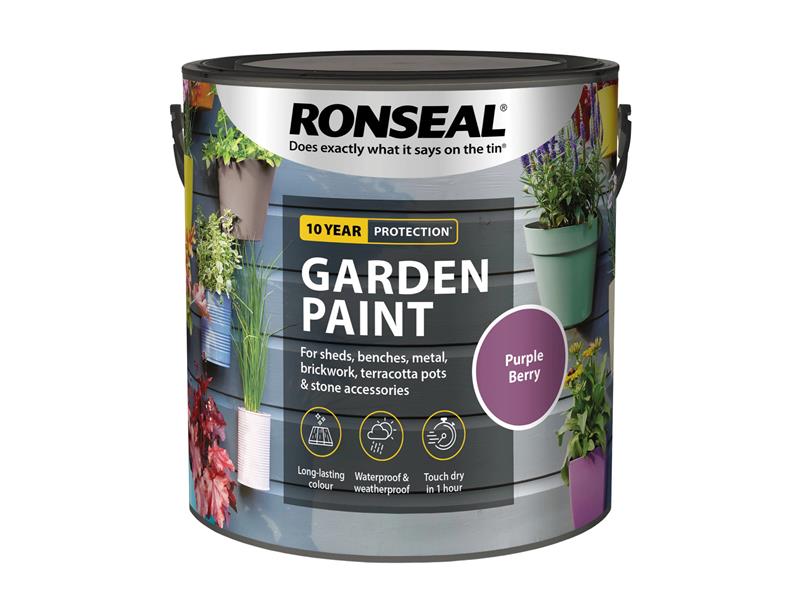 Ronseal Garden Paint Purple Berry 2.5 litre RSLGPPB25L