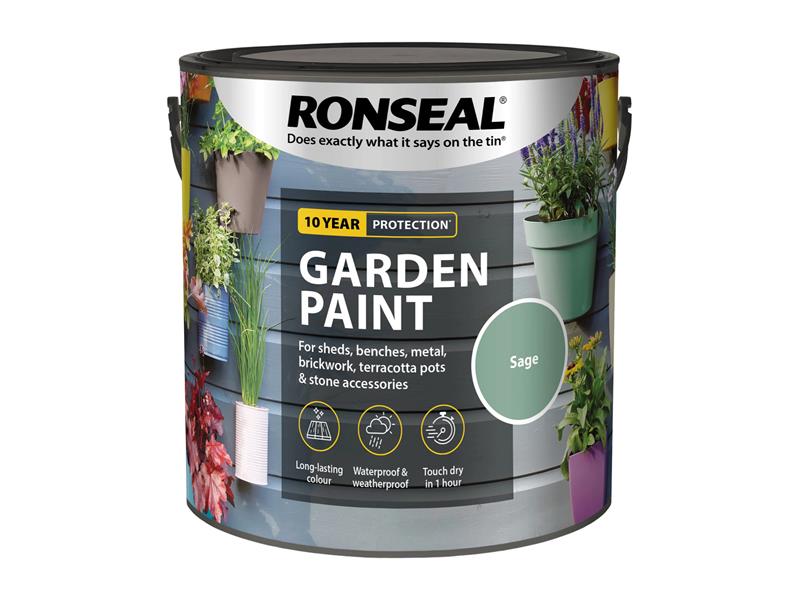 Ronseal Garden Paint Sage 2.5 litre RSLGPSA25L