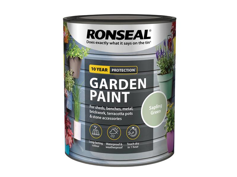 Ronseal Garden Paint Sapling Green 750ml RSLGPSG750