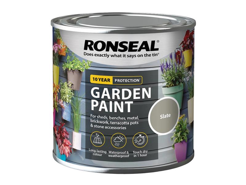 Ronseal Garden Paint Slate 250ml RSLGPSL250