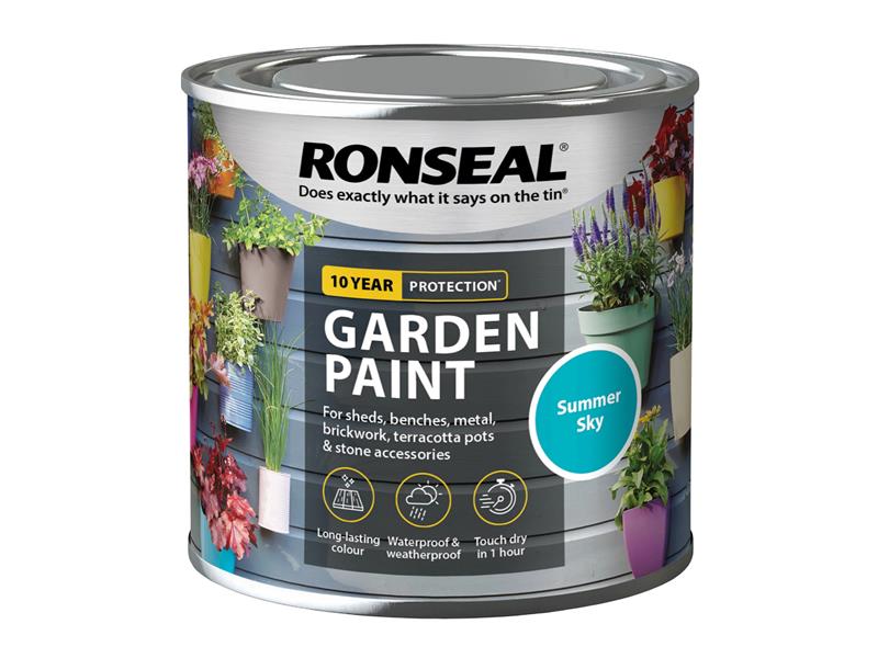 Ronseal Garden Paint Summer Sky 250ml RSLGPSS250