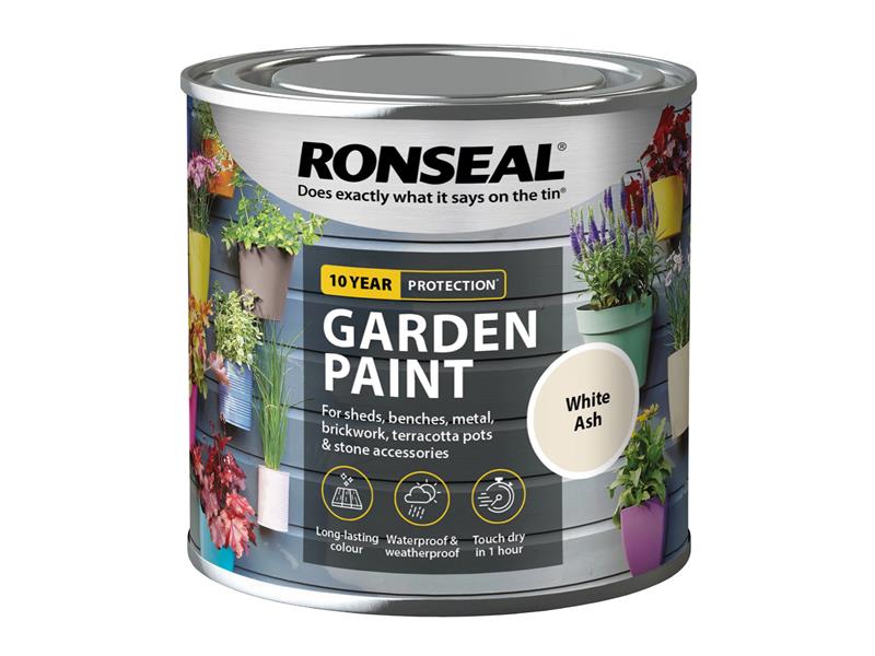 Ronseal Garden Paint White Ash 250ml RSLGPWA250