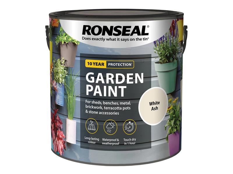 Ronseal Garden Paint White Ash 2.5 litre RSLGPWA25L