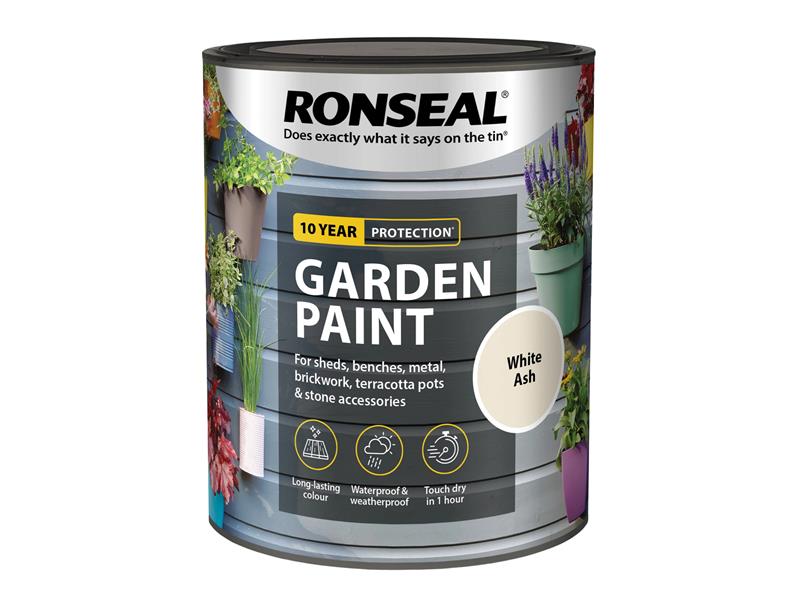 Ronseal Garden Paint White Ash 750ml RSLGPWA750