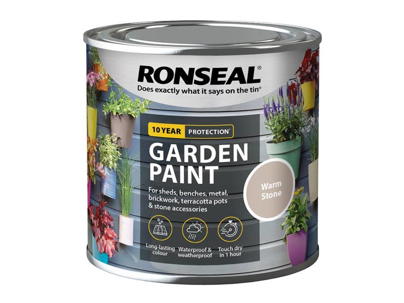 Ronseal Garden Paint Warm Stone 250ml RSLGPWS250