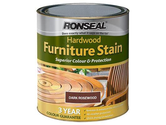 Ronseal Ultimate Protection Hardwood Garden Furniture Stain Rosewood 750ml RSLHWFSRW750