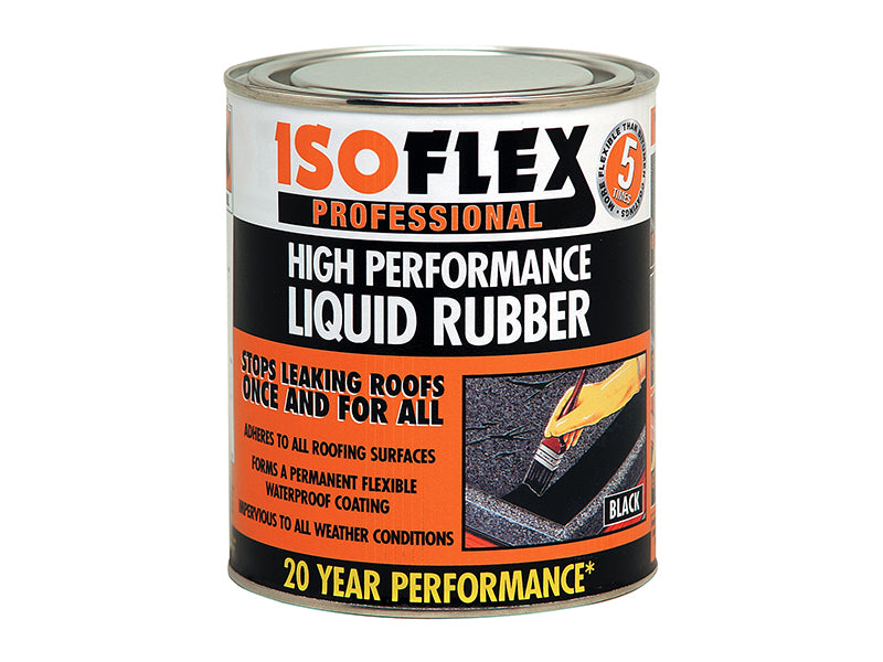 Ronseal Isoflex Liquid Rubber Black 750ml RSLILR750
