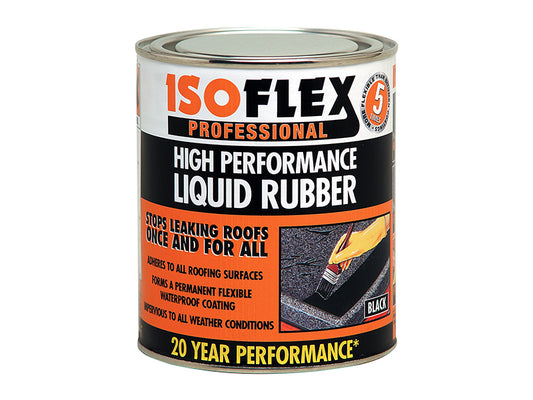 Ronseal Isoflex Liquid Rubber Black 750ml RSLILR750