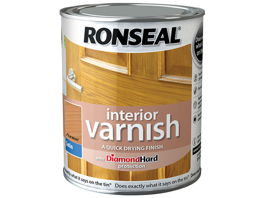 Ronseal Interior Varnish Quick Dry Satin Pearwood 250ml RSLIVSPW250