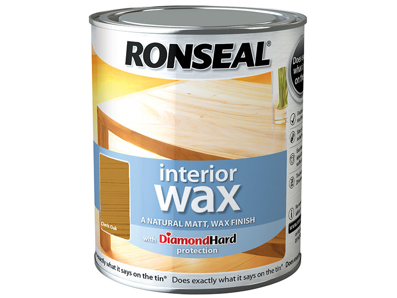 Ronseal Interior Wax Dark Oak 750ml RSLIWDO750