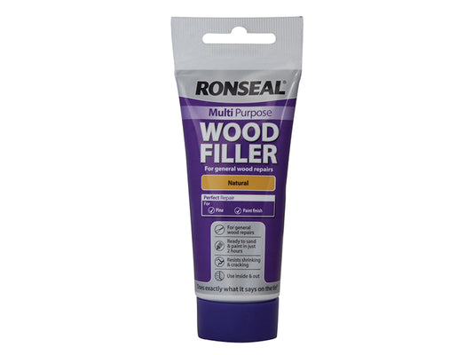 Ronseal Multipurpose Wood Filler Tube Natural 100g RSLMPWFN100G