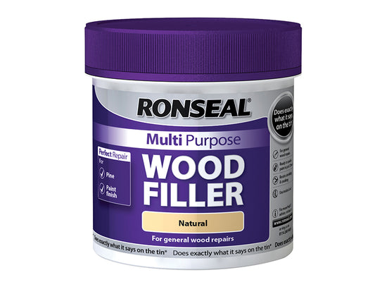 Ronseal Multipurpose Wood Filler Tub Natural 465g RSLMPWFN465