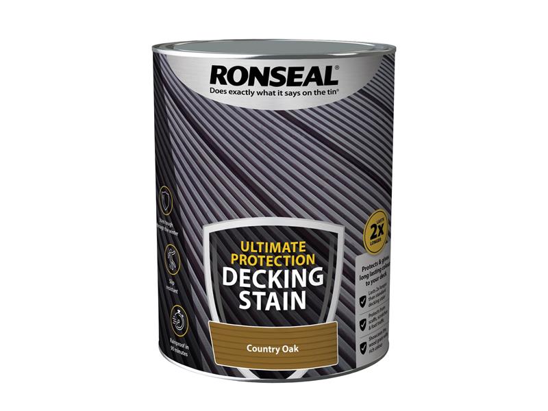 Ronseal Ultimate Protection Decking Stain Country Oak 5 litre RSLNUDSCO5L