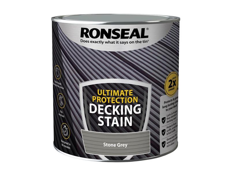 Ronseal Ultimate Protection Decking Stain Stone Grey 2.5 litre RSLNUDSSG25L