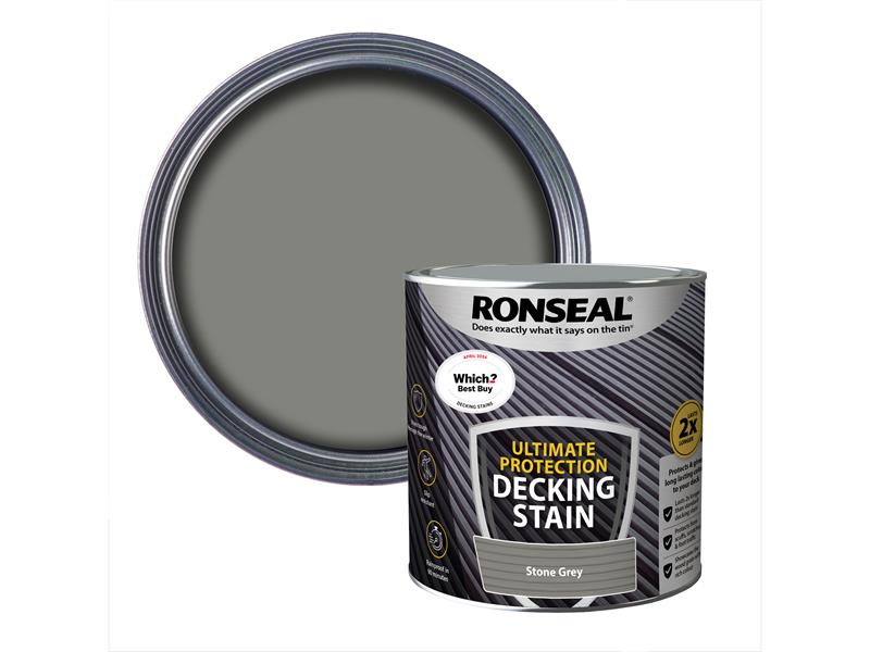 Ronseal Ultimate Protection Decking Stain Stone Grey 2.5 litre RSLNUDSSG25L