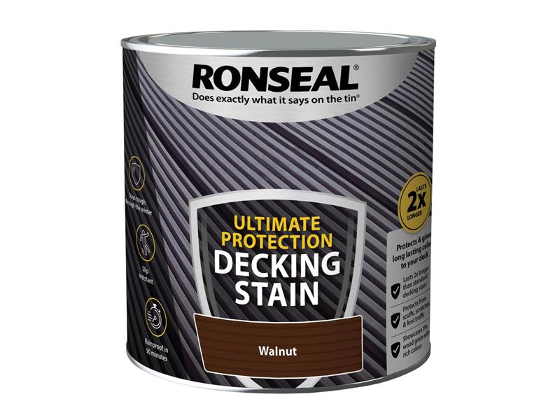 Ronseal Ultimate Protection Decking Stain Walnut 2.5 litre RSLNUDSWN25L