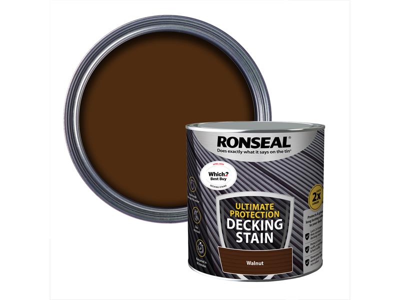 Ronseal Ultimate Protection Decking Stain Walnut 2.5 litre RSLNUDSWN25L