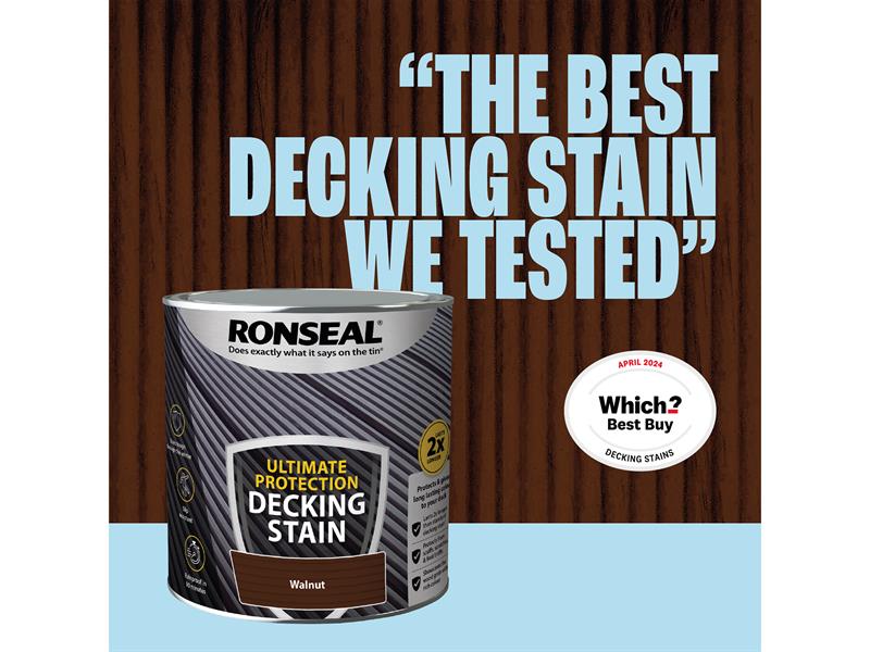 Ronseal Ultimate Protection Decking Stain Walnut 5 litre RSLNUDSWN5L