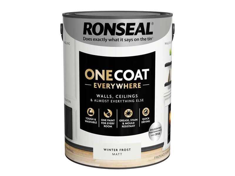 Ronseal One Coat Everywhere Interior Winter Frost Matt 5 litre RSLOCEWFM5L