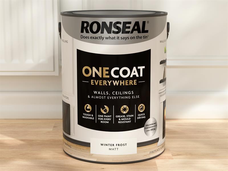 Ronseal One Coat Everywhere Interior Winter Frost Matt 5 litre RSLOCEWFM5L