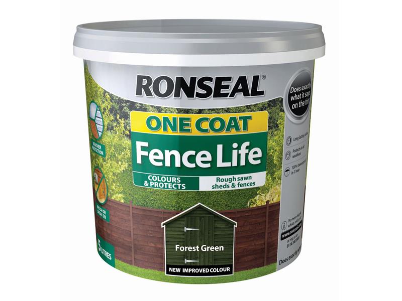 Ronseal One Coat Fence Life Forest Green 5 litre RSLOCFLFG5L