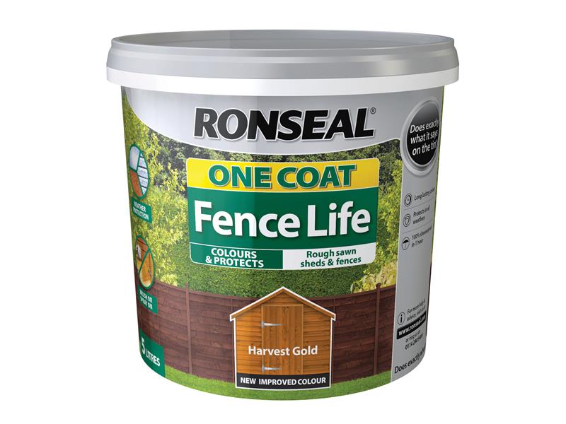 Ronseal One Coat Fence Life Harvest Gold 5 litre RSLOCFLHG5L