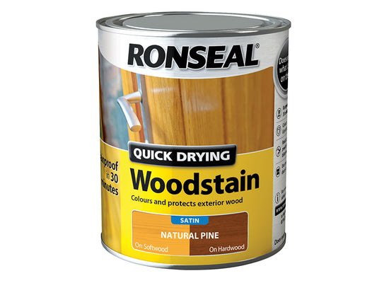 Ronseal Quick Drying Woodstain Satin Natural Pine 750ml RSLQDWSNP750