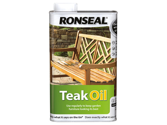 Ronseal Garden Furniture Teak Oil Can 500ml RSLTO500