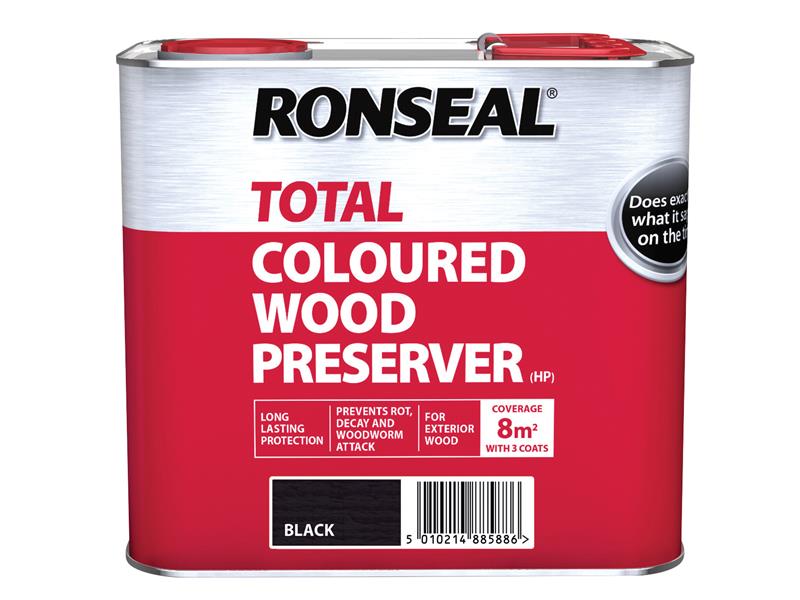 Ronseal Trade Total Wood Preserver Black 2.5 litre RSLTTWPBL25L