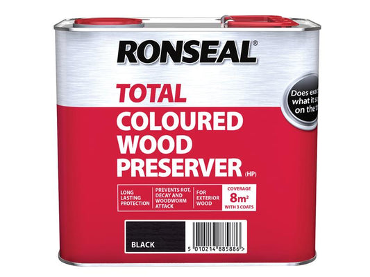 Ronseal Trade Total Wood Preserver Black 2.5 litre RSLTTWPBL25L