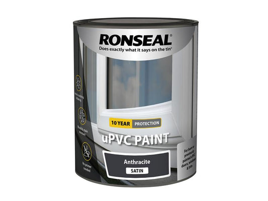Ronseal uPVC Paint Anthracite Satin 750ml RSLUPVCAS750