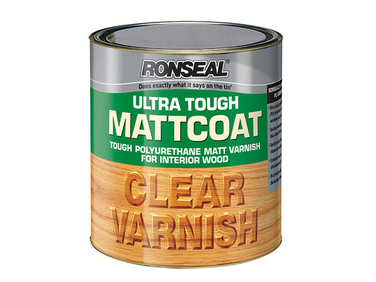 Ronseal Ultra Tough Internal Clear Mattcoat Varnish 250ml RSLUTVMC250