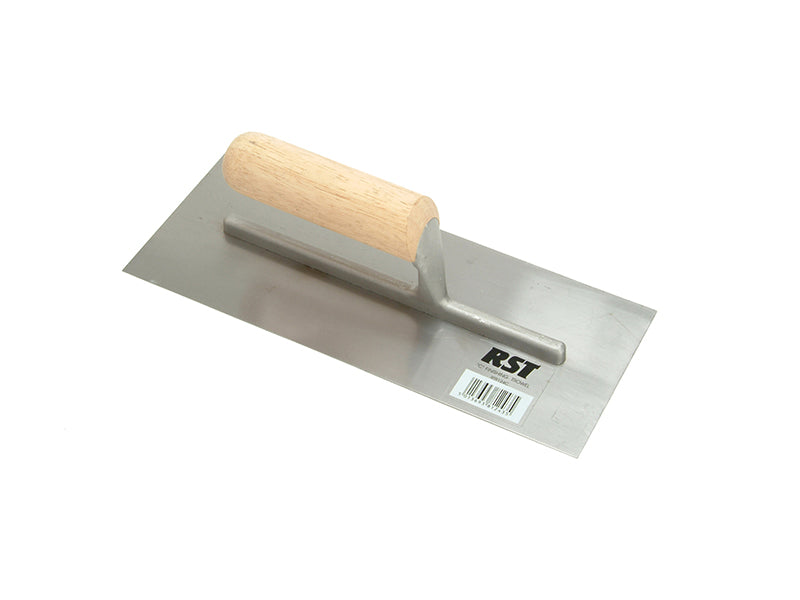 R.S.T. Plasterer's Finishing Trowel Straight Wooden Handle 11 x 4.1/2in RST124C