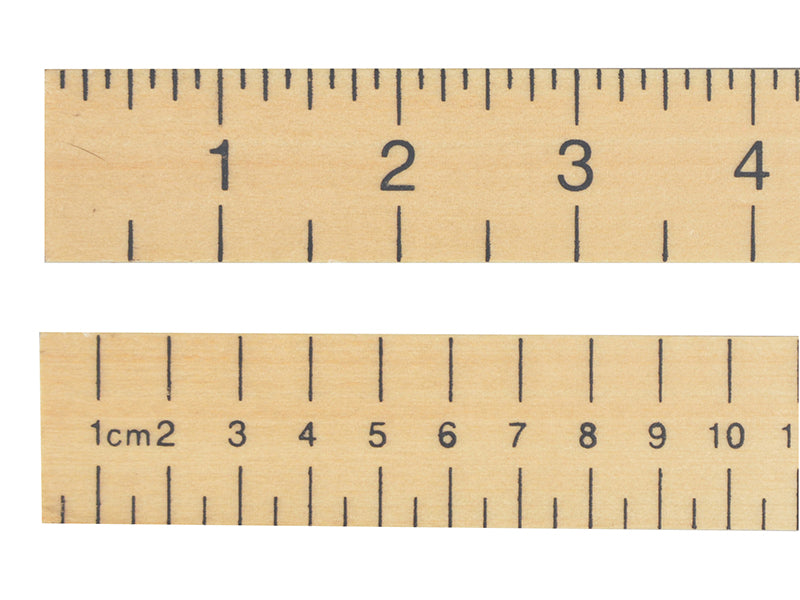R.S.T. Hardwood 1 Metre Metric Imperial Stick Double Sided Hanging Hole RST670
