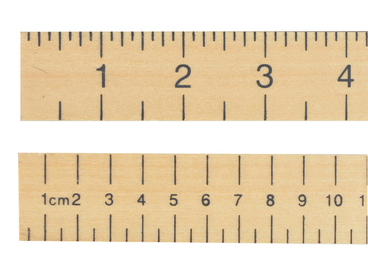 R.S.T. Hardwood 1 Metre Metric Imperial Stick Double Sided Hanging Hole RST670