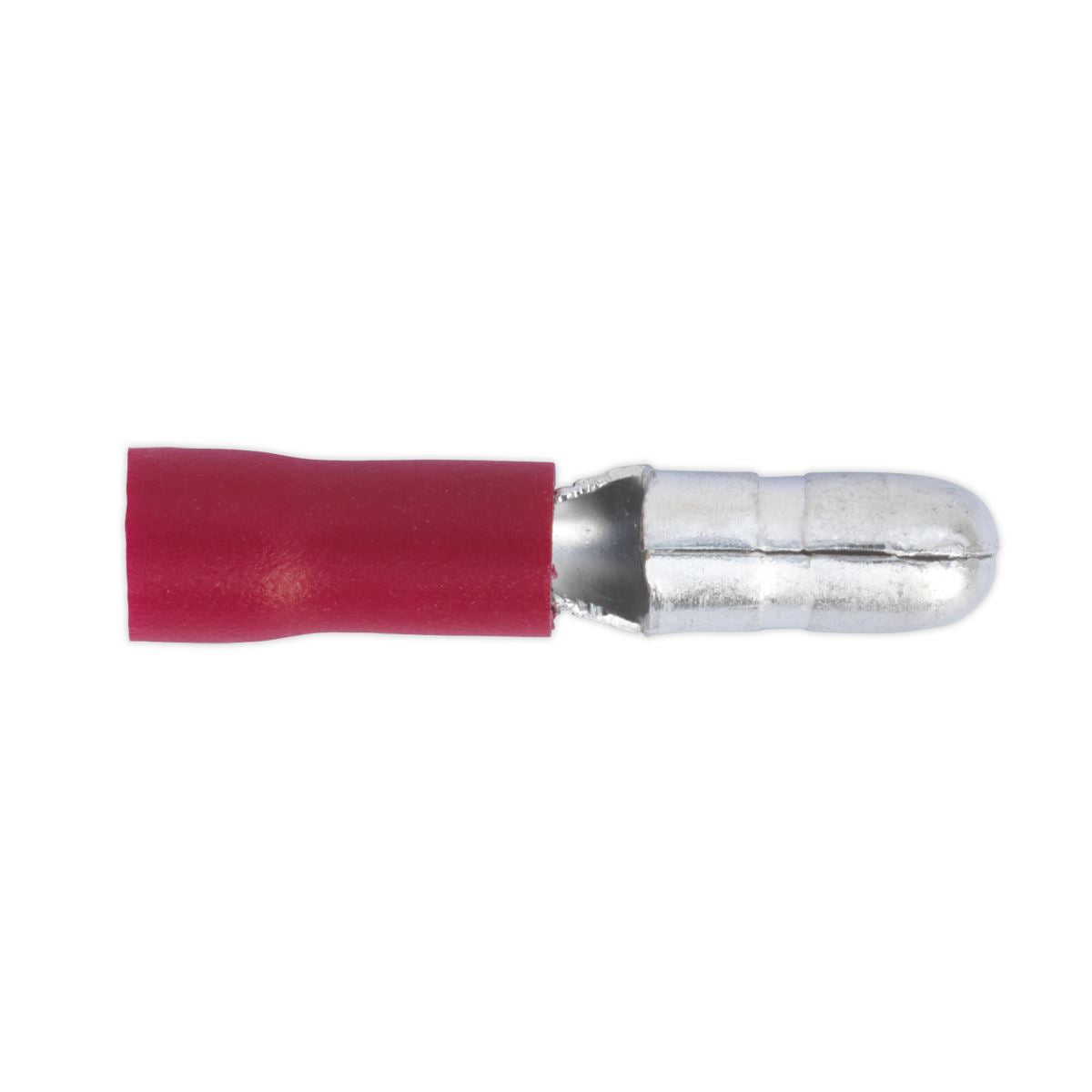 Sealey Bullet Terminal �4mm Male Red Pack of 100 RT11