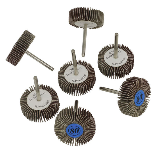 Sealey Rotary Tool Flap Wheel Set 7pc �30mm RTA7FW