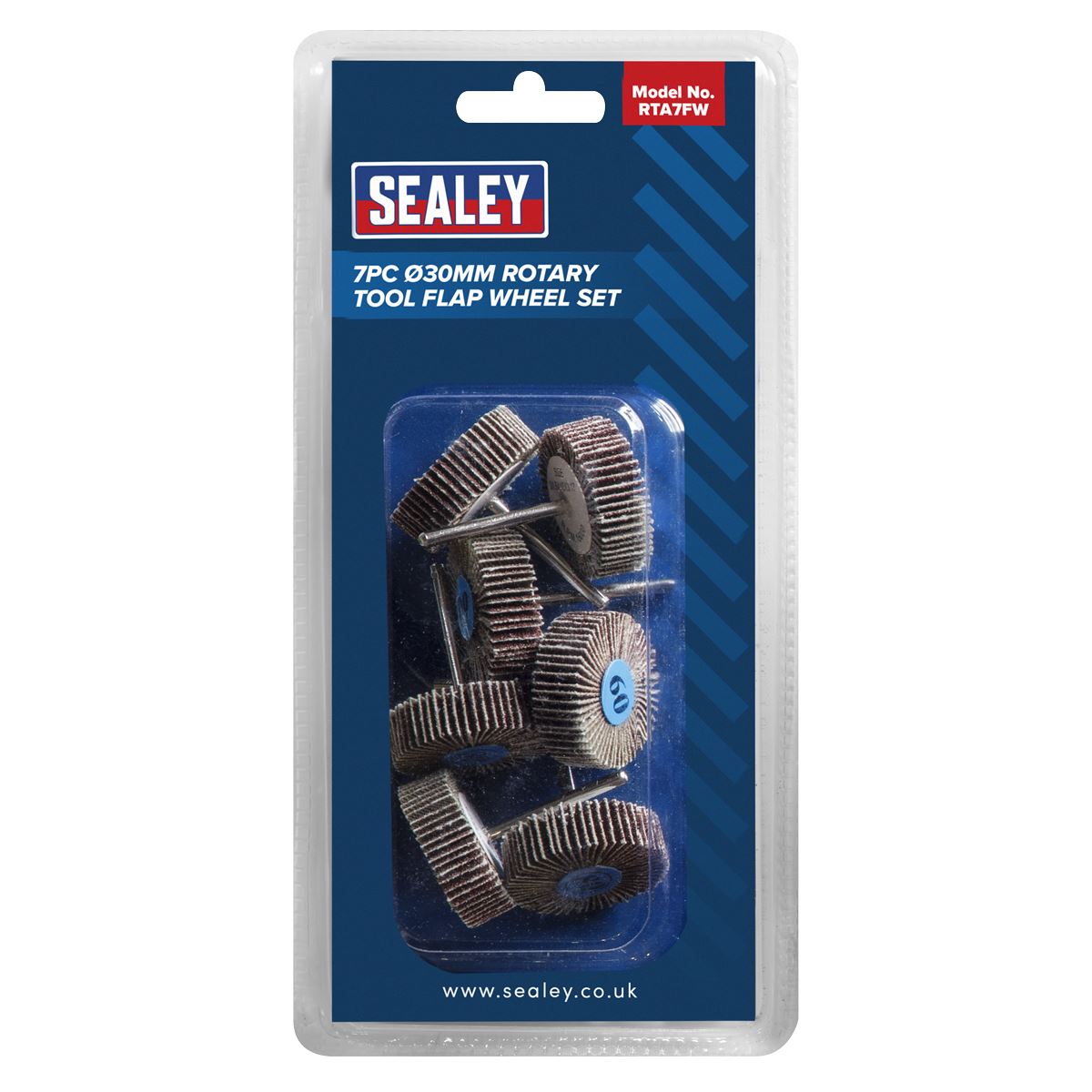 Sealey Rotary Tool Flap Wheel Set 7pc �30mm RTA7FW