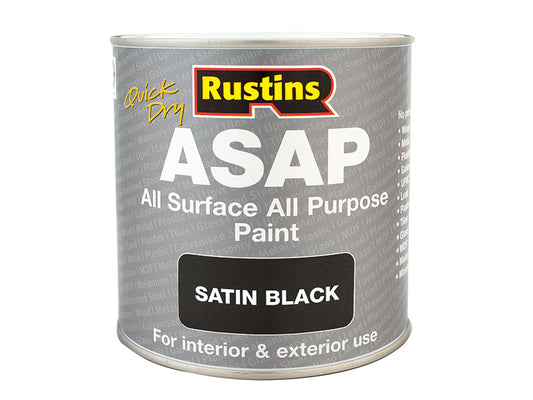 Rustins ASAP Paint Black 250ml RUSASAPB250