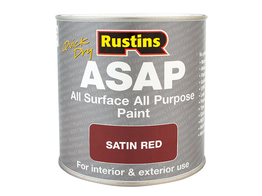 Rustins ASAP Paint Red 500ml RUSASAPR500