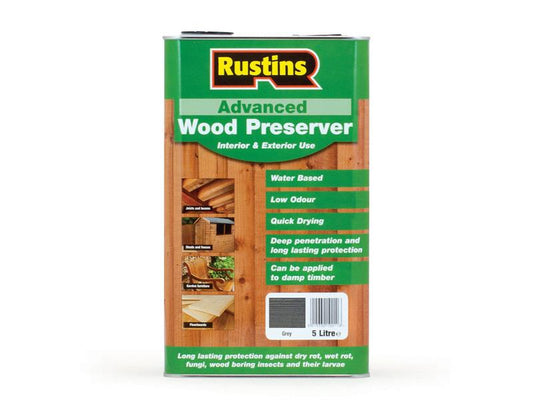 Rustins Advanced Wood Preserver Grey 5 litre RUSAWPGY5L