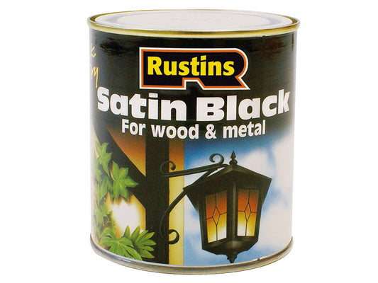 Rustins Satin Black Paint Quick Drying 2.5 Litre RUSBS25L